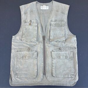 VTG Banana Republic Safari & Travel Clothing Co. Beige Utility Pockets Fish XS